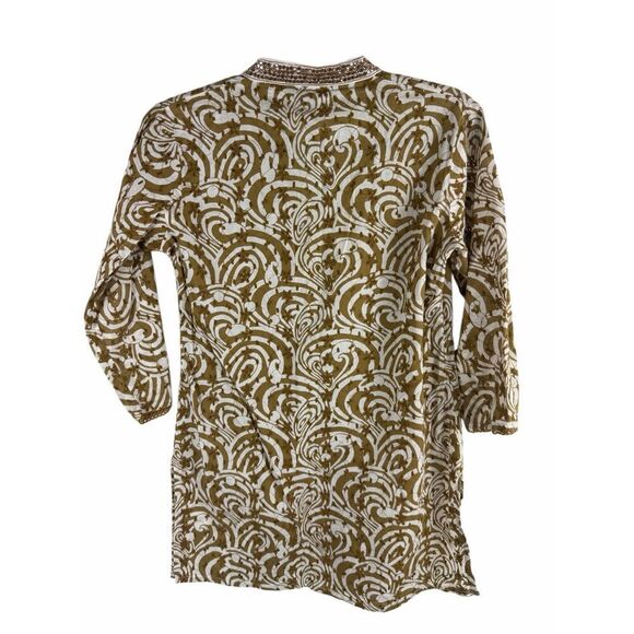 Indian brown and cream sequin tunic - size s - Picture 4 of 5